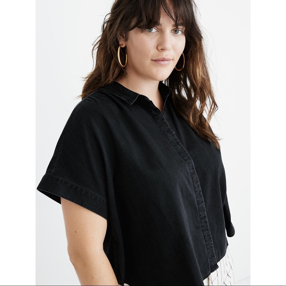MADEWELL Denim Hilltop Shirt in Lunar Wash -XL